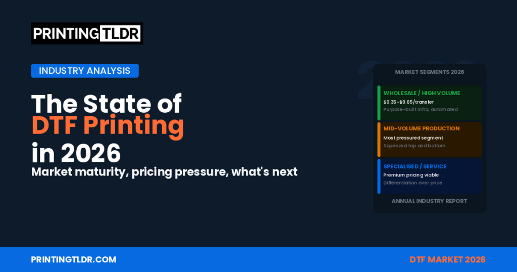 The state of DTF printing in 2026 — market segments, pricing pressure and industry outlook